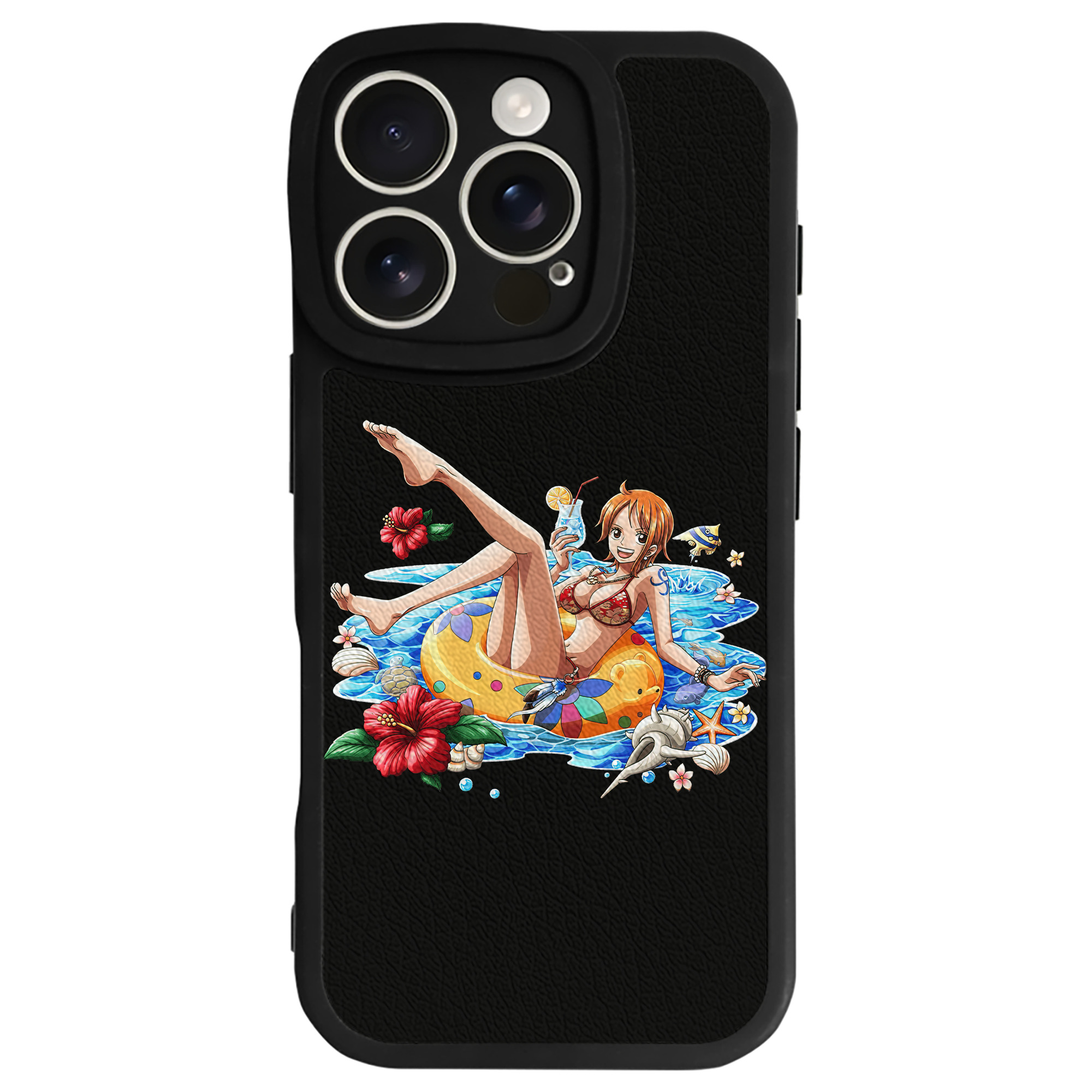 （画像用） ワンピース ナミ ONE PIECE Nami 【iPhone 16シリーズ対応】シリコンスマホケース（レザー調） 材質：シリコン